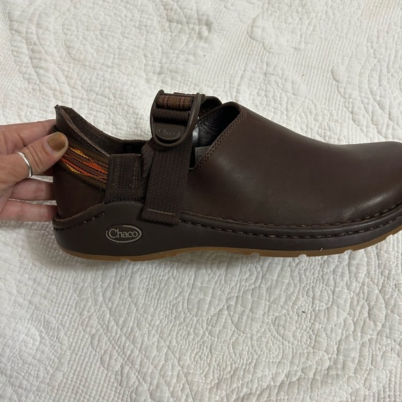 Chaco Men's Brown Slip-On Shoes with Orange Accents - Picture 11 of 12